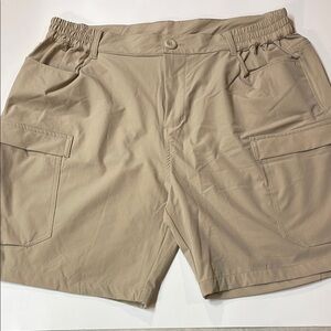 Willit Womens Tan Cargo Stretch Shorts Sz L